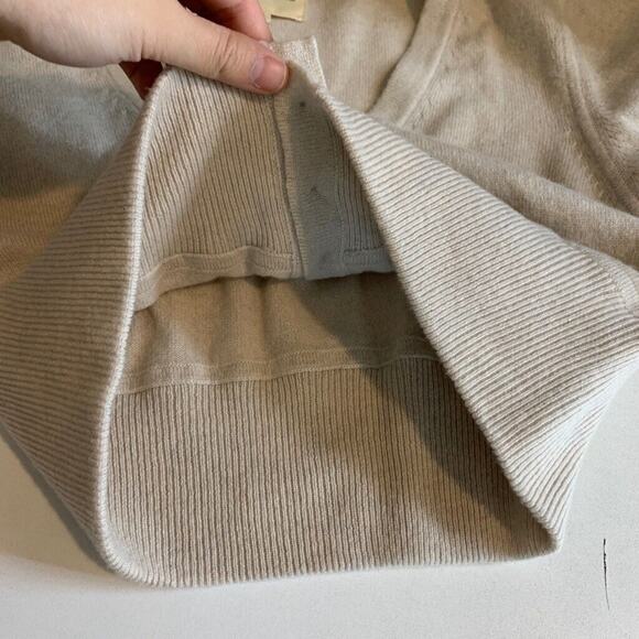 Loulou Studio Cardigan Womens M Medium Beige Batiki Cashmere Cropped Button Up - Picture 10 of 15
